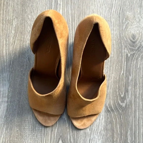 VINCE Percey Suede Espadrille Sandals In Tan - Picture 2 of 9